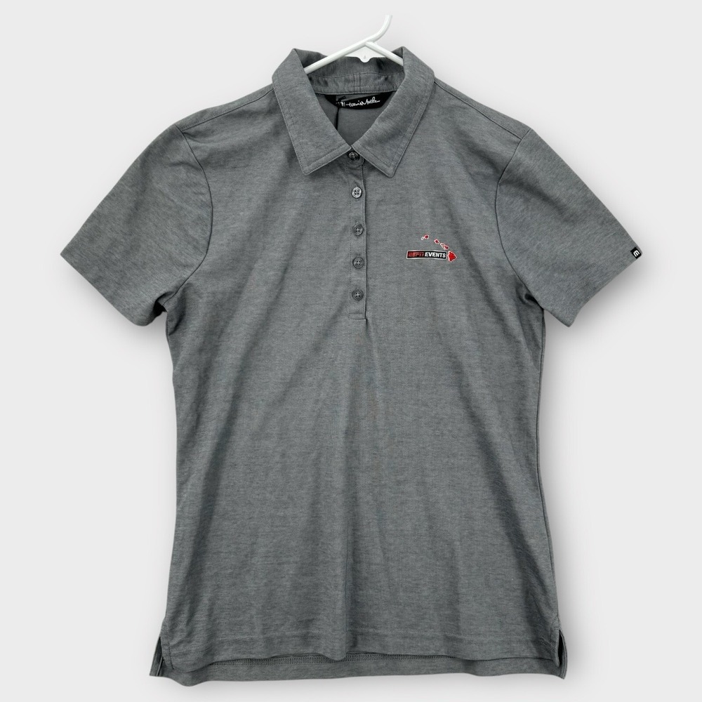 Travis‎ Mathew Womens ESPN Hawaii Polo Shirt Medium Grey Heather TM1WW002 NWT